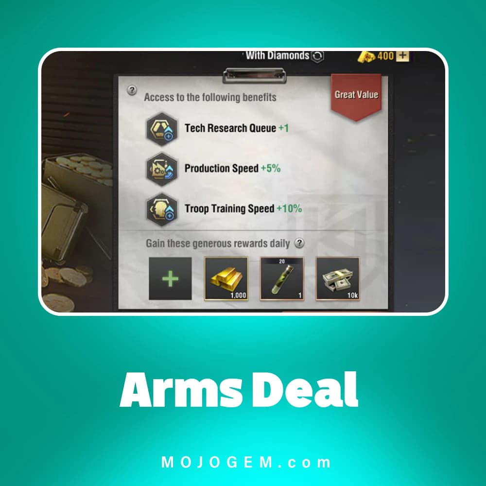 آفر 9.99 دلاری Arms Deal وارپس (Warpath)