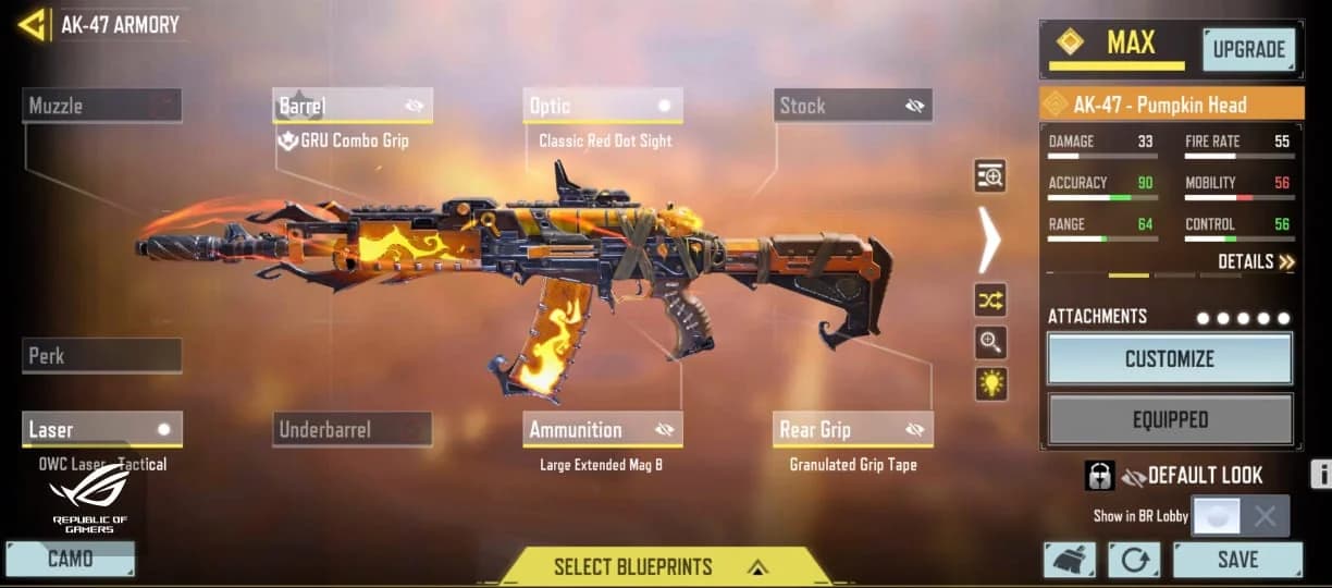 اسکین AK47 – Pumpkinhead کالاف دیوتی موبایل